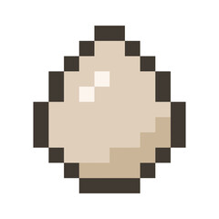 Fototapeta premium brown chicken egg pixel art