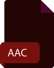 AAC file extension icon crisp corners grey colors
