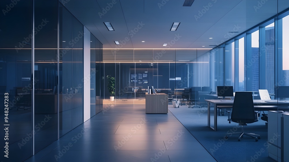 Poster automated smart office with iot powered lighting optimization for efficient and sustainable workspac