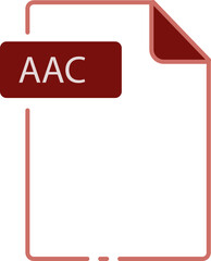 AAC File format minimal icon outline