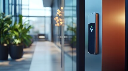 Cutting edge smart office entry system utilizing IoT technology for touchless automated access control and enhanced security in modern efficient workspaces
