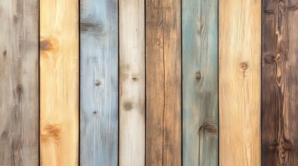 Obraz premium Richly textured wooden planks with warm tones are showcased in this image