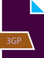 3GP File format icon shape