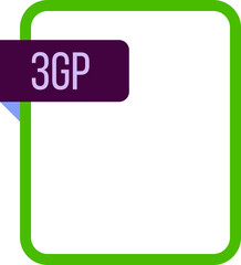 3GP File rectangular icon