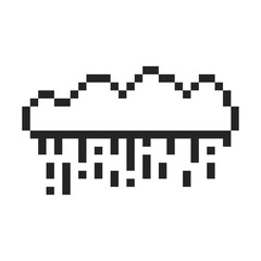 rainy windy cloud pixel art