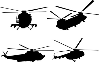 Utility military helicopter  Vector Illustration