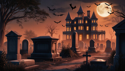 halloween night in the castle
