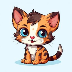 Fototapeta premium the AI Image Generator, vector cute cat cartoon