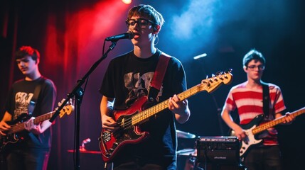 Obraz premium Teenage Band Performing Live On Stage