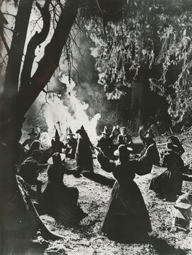 witches' sabbath in the forest