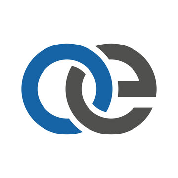 oe letter link logo template