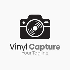 Vinyl Capture Logo Design Template. Good for Business, Agency, Community and Organization