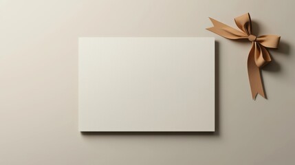 Blank certificate mockup, minimalist design, 3D illustration