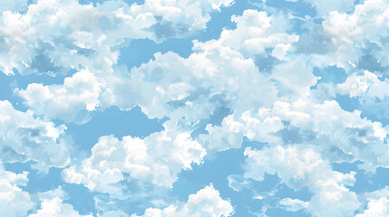 blue sky with clouds poster, high quality PNG