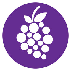 grape fruit icon simple design