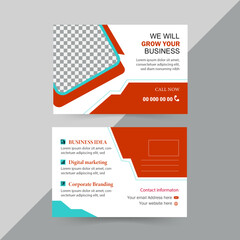 Corporate postcard design template