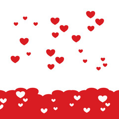 valentine background with hearts