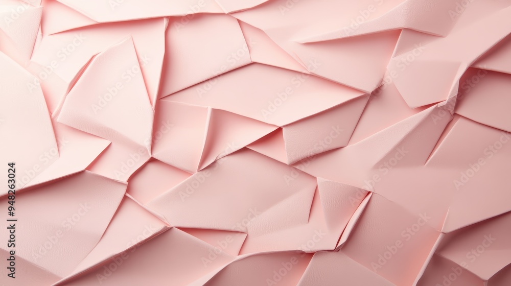 Aufkleber an intricate display of crumpled pink paper forming an abstract and textured surface, perfect for ad