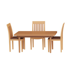 3d render  dinner table  illustration