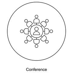 Conference icon, Professional Conference Solutions for Effective Collaboration icon, Host and Attend Conferences with Seamless Connectivity icon