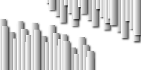 Abstract white, gray geometric lines background with shadow. Lines pattern background, Vector illustration. Seamless abstract technology line triangle diamond square background. 