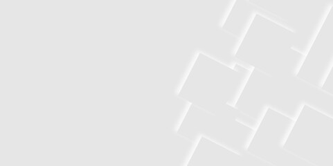 Abstract gray square shape with futuristic concept background. Vectors white and gradient abstract background with shadow, shapes elements. paper texture design.