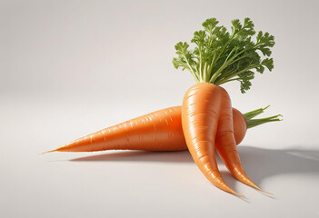 a photo of carrot on a white background made with generative AI