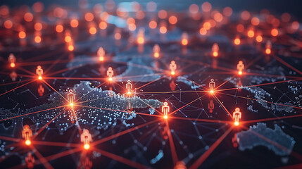 Global Digital Network Connecting the World