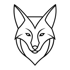 Fox Logo Vector line Art