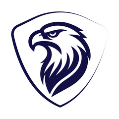 minimalist eagle head lineart vector logo