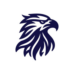 minimalist eagle head lineart vector logo