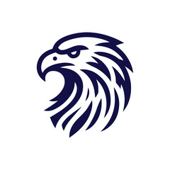 minimalist eagle head lineart vector logo