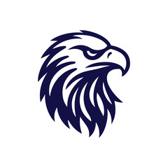 minimalist eagle head lineart vector logo