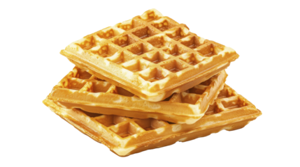 Pila de waffles, fondo transparente