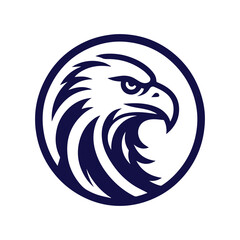minimalist eagle head lineart vector logo