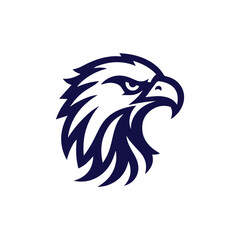 minimalist eagle head lineart vector logo