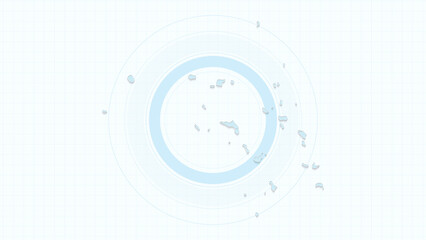 Blue Map of Marshall Islands, Marshall Islands map with borders of the states, country high detailed illustration map.