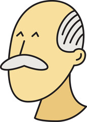 Old Man Character Head Icon