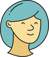 Woman Character Head Icon