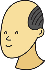 Bald Man Character Head Icon