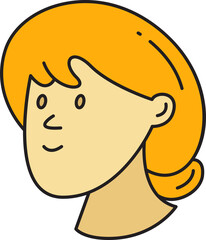 Woman Character Head Icon