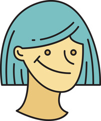 Woman Character Head Icon