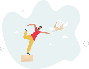 communicate plan concept.flat design with people.