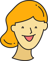 Woman Character Head Icon