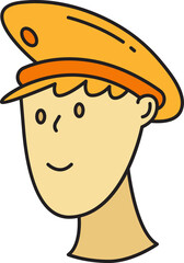 Police Character Head Icon
