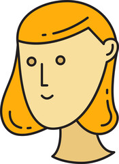 Woman Character Head Icon