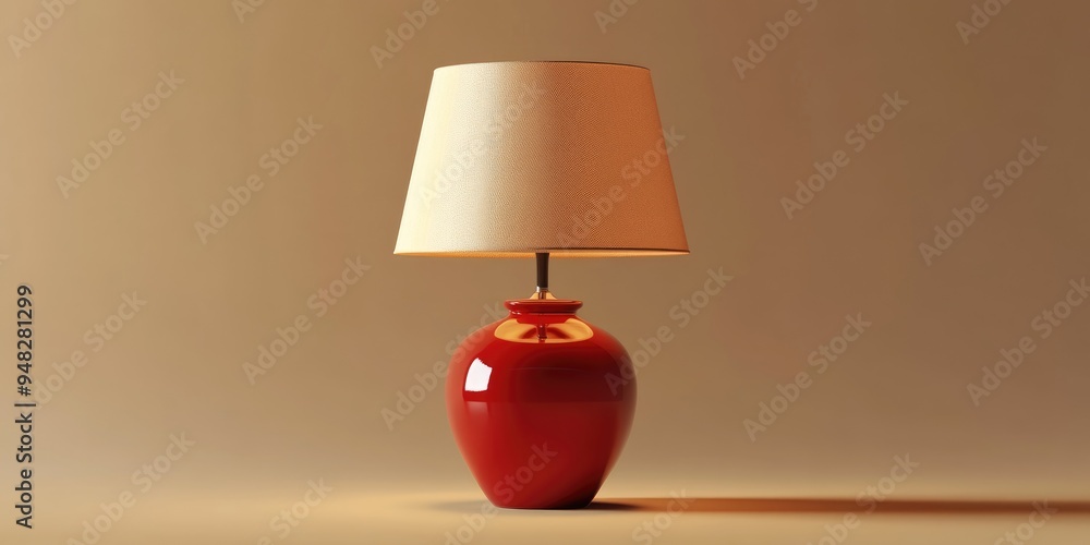 Poster 3d rendering of a table lamp