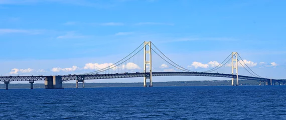  The Mackinac Bridge is a suspension bridge that connects the Upper and Lower peninsulas of the U.S. state of Michigan. It spans the Straits of Mackinac. © Thomas Barrat