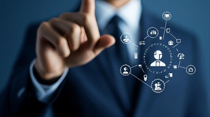 Fototapeta premium Executive leading a strategic cost reduction initiative