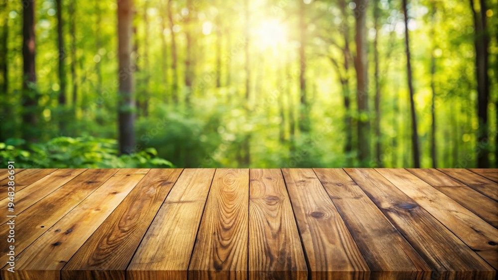 Poster Wood texture background with a panoramic view of hardwood, perfect for backgrounds and textures